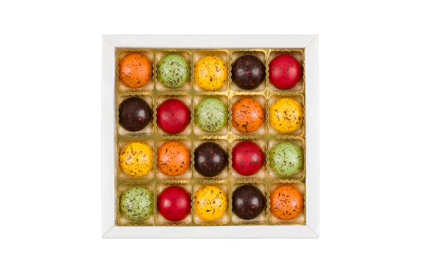 scatola praline alla frutta